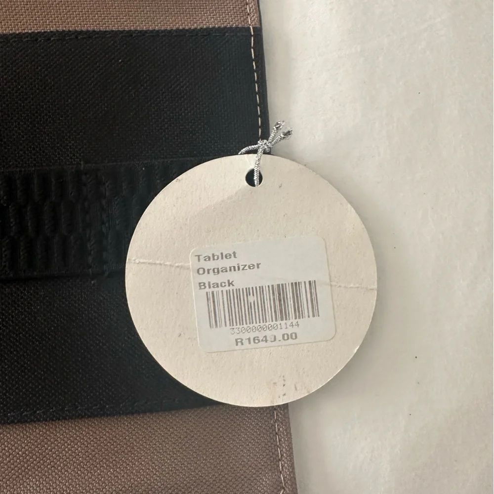 Black Leather Tablet Organizer